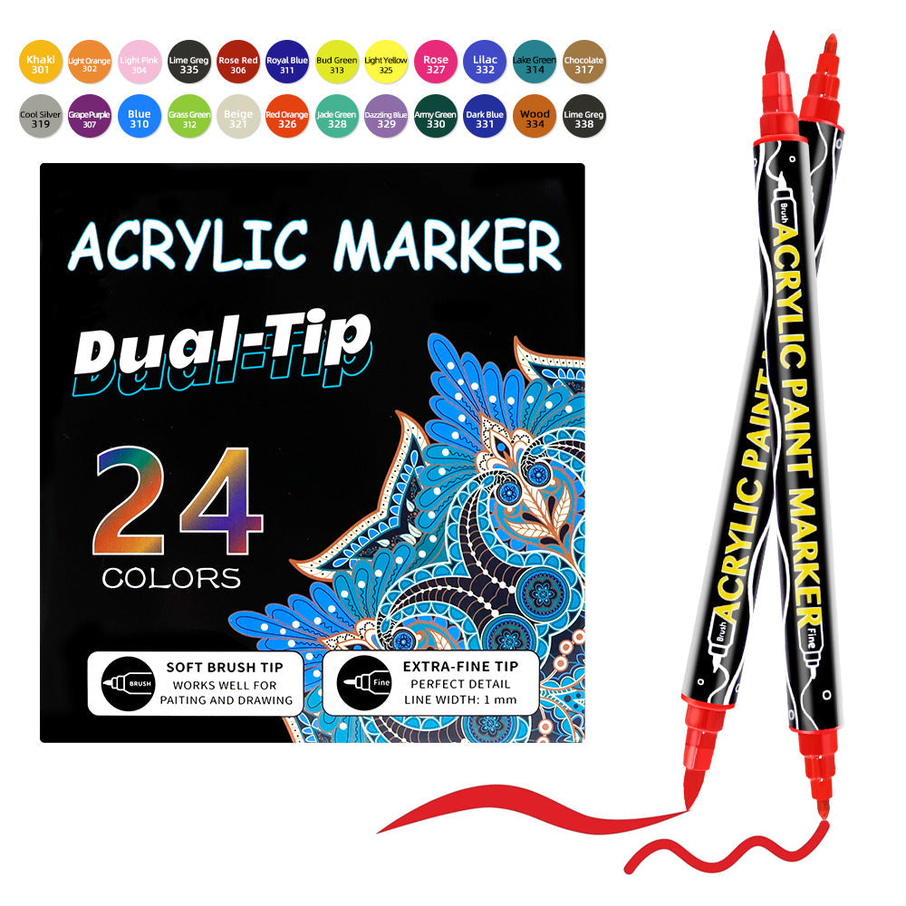 Dual-Tip Acrylic Paint Markers