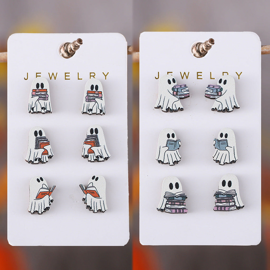 Halloween Wooden Earring Set