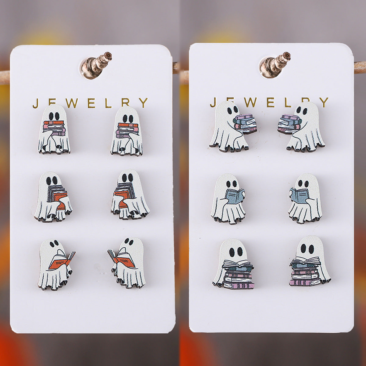 Halloween Wooden Earring Set