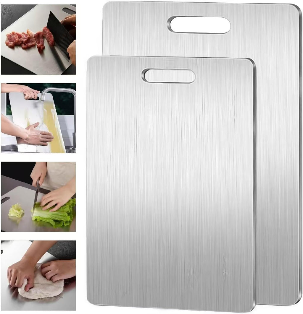 Double-Sided Stainless Steel Cutting Board