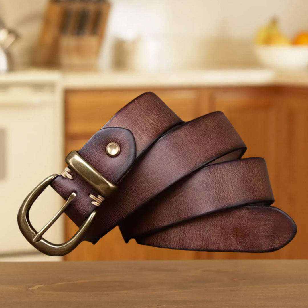 Vintage Distressed Leather Belt