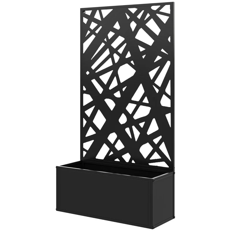 Metal Planter with Privacy Screen
