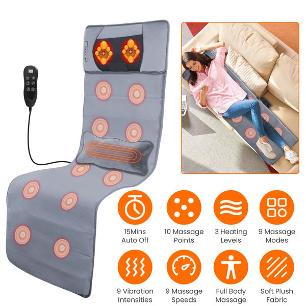 Full-Body Vibrating Massage Mat with Heat