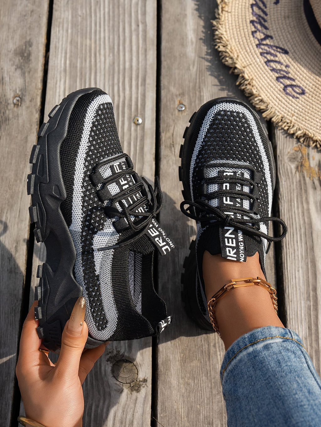 Breathable Knit Walking Sneakers