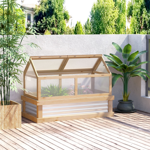 Raised Garden Bed with Mini Greenhouse