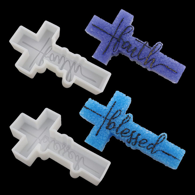 Rune Cross Candle Mold