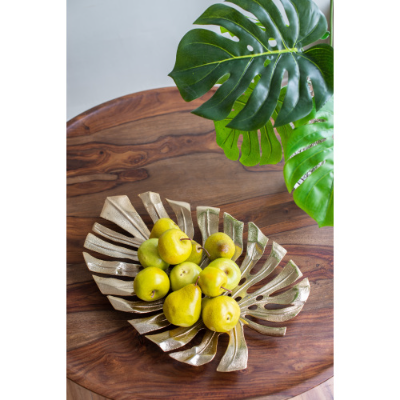Gold Monstera Leaf Wall Decor