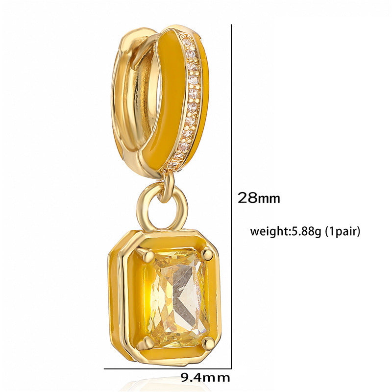 Candy Cube Crystal Earrings