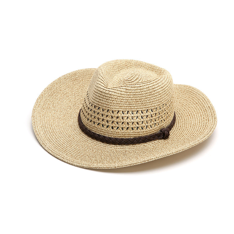 Foldable Wide-Brim Straw Sun Hat