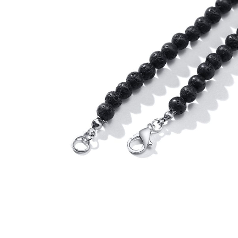 Matte Lava Stone Bead Necklace