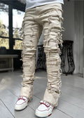 Men's Distressed Stacked Jeans