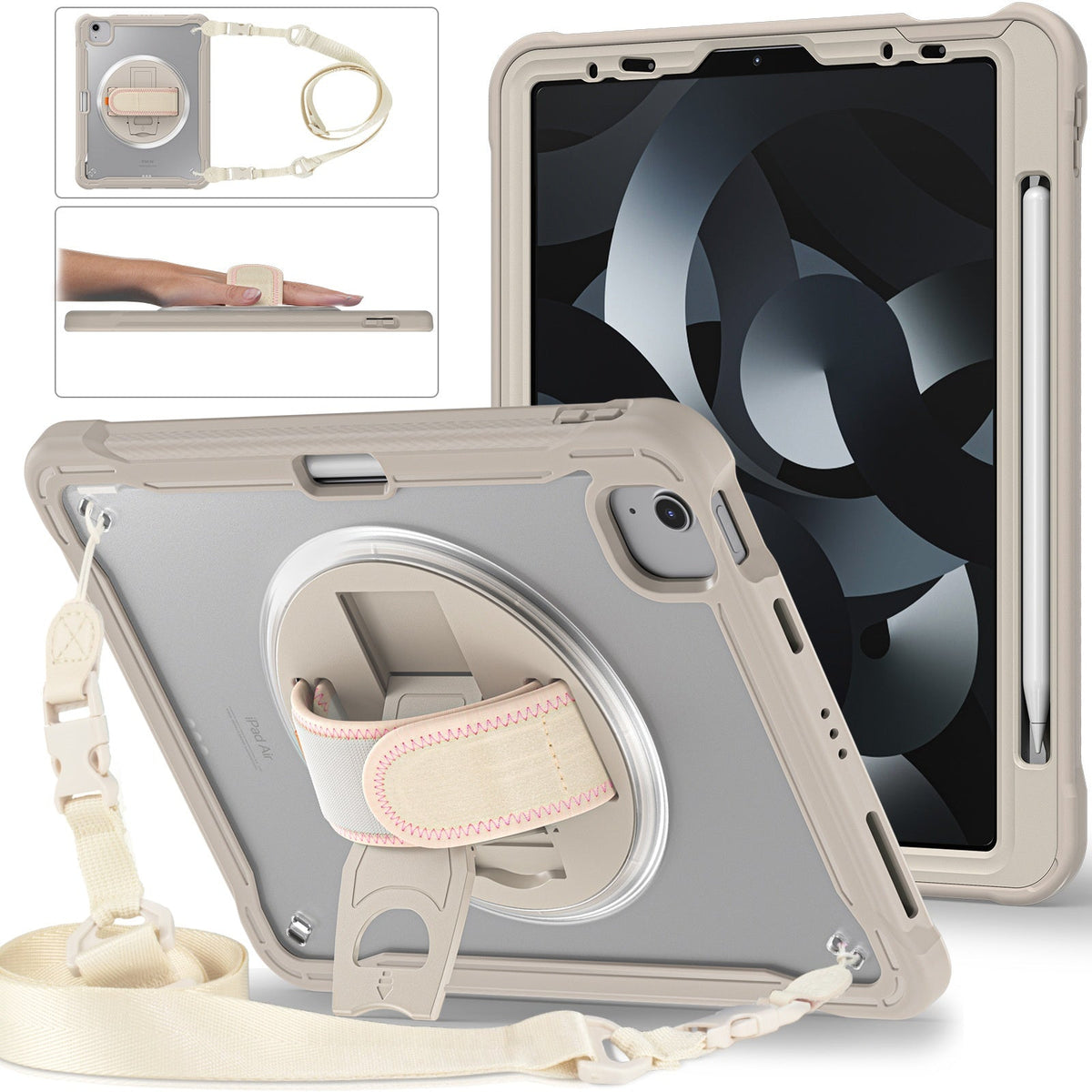 iPad mini 6 Rotating Case with Strap
