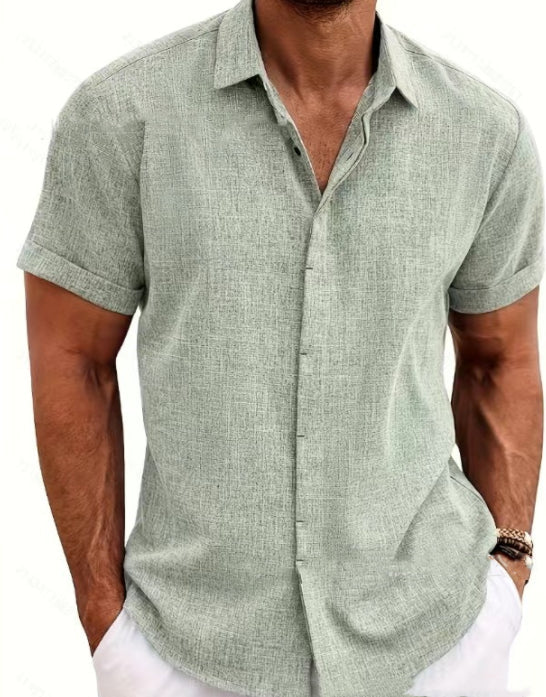 Men's Linen-Look Loose T-Shirt