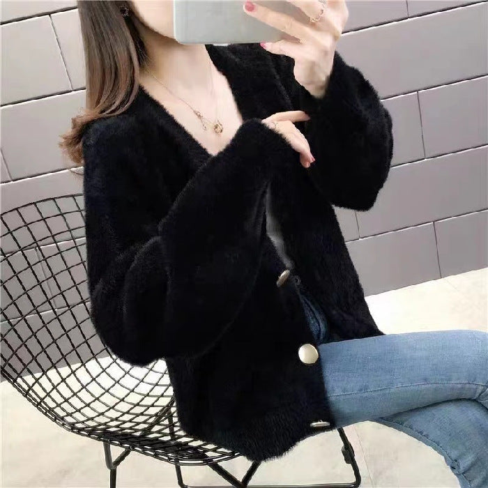 Women's Loose Knit Cropped Top