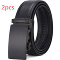Men's Leather Belt with Automatic Buckle