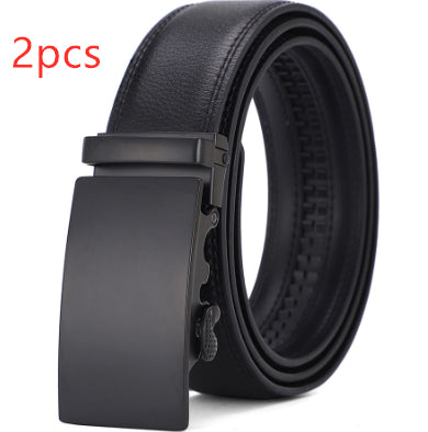 Men's Leather Belt with Automatic Buckle