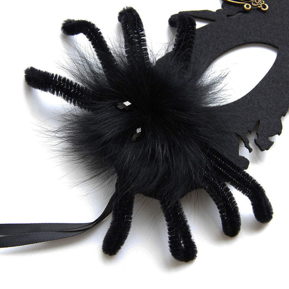 Black Spider Masquerade Mask