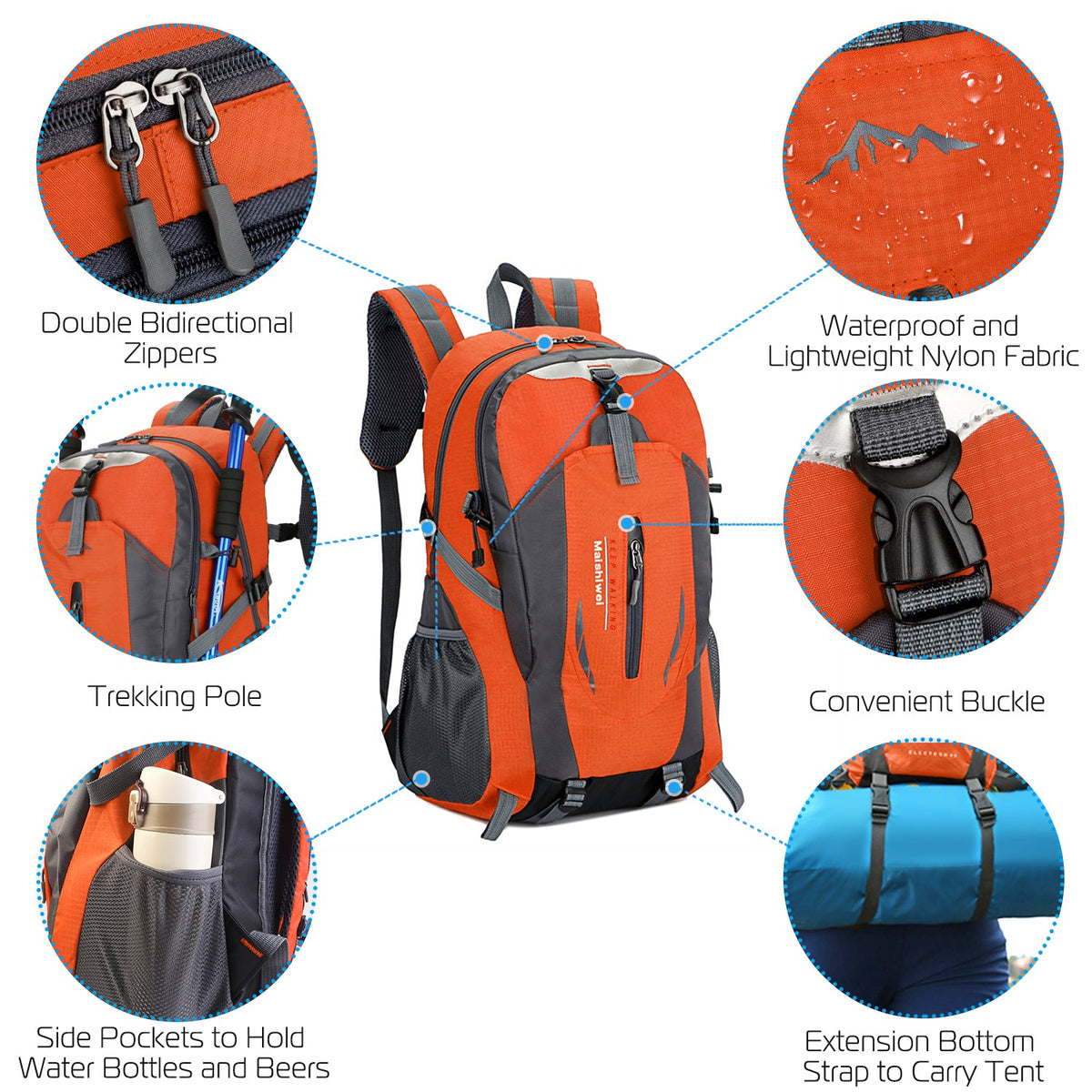 36L Water-Resistant Daypack
