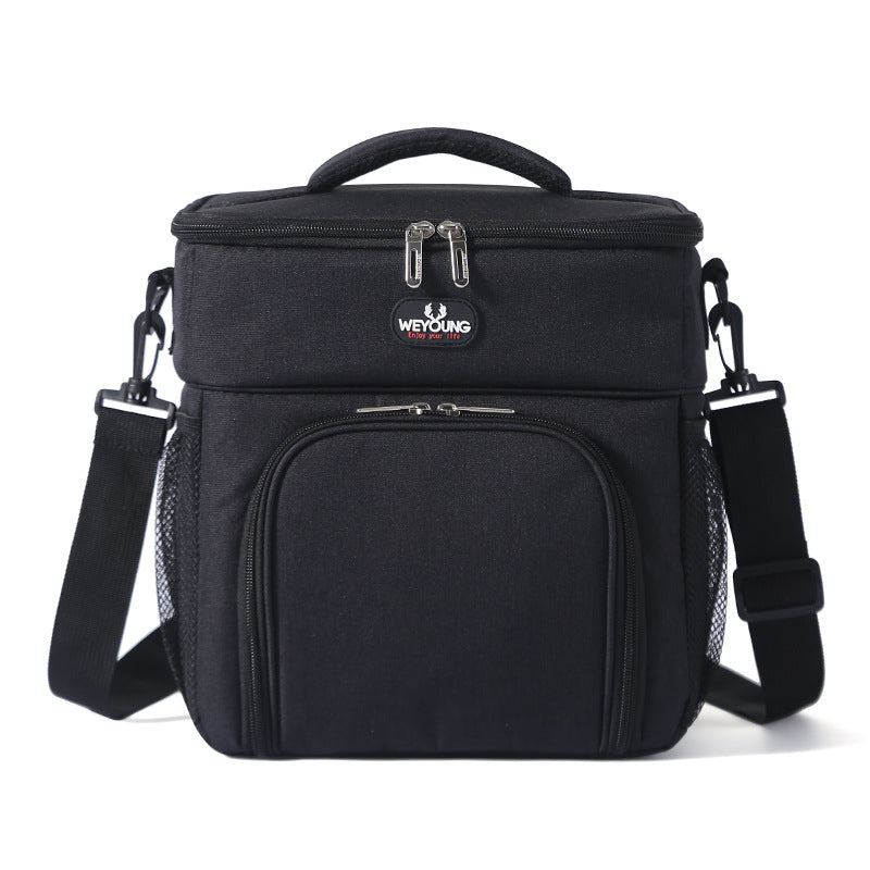 Large Insulated Double Lunch Bag