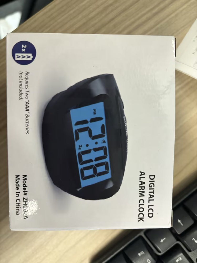 Backlit LCD Travel Alarm Clock