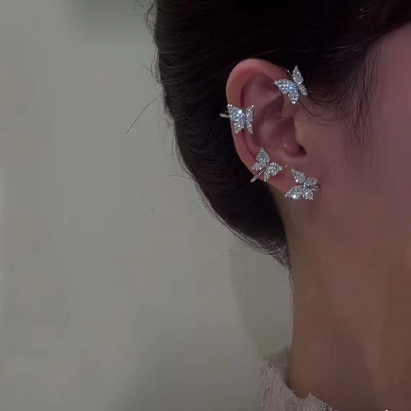 Butterfly Ear Cuff & Hook Earring