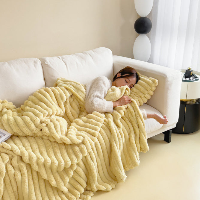 Bubble Faux Fur Throw Blanket