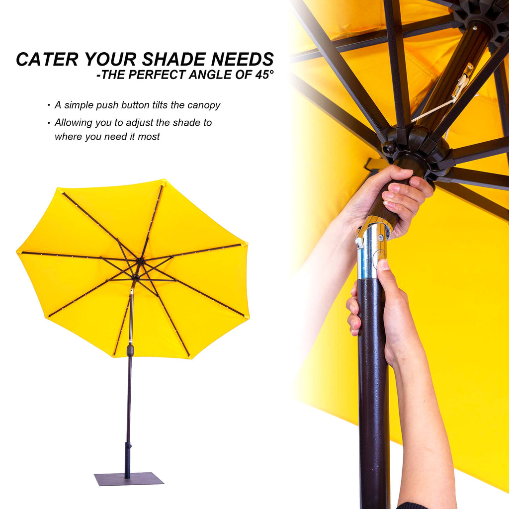 7 ft Solar LED Patio Umbrella