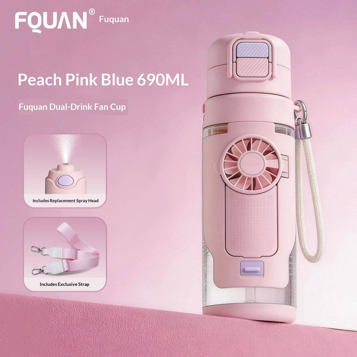 Cooling Fan Water Bottle