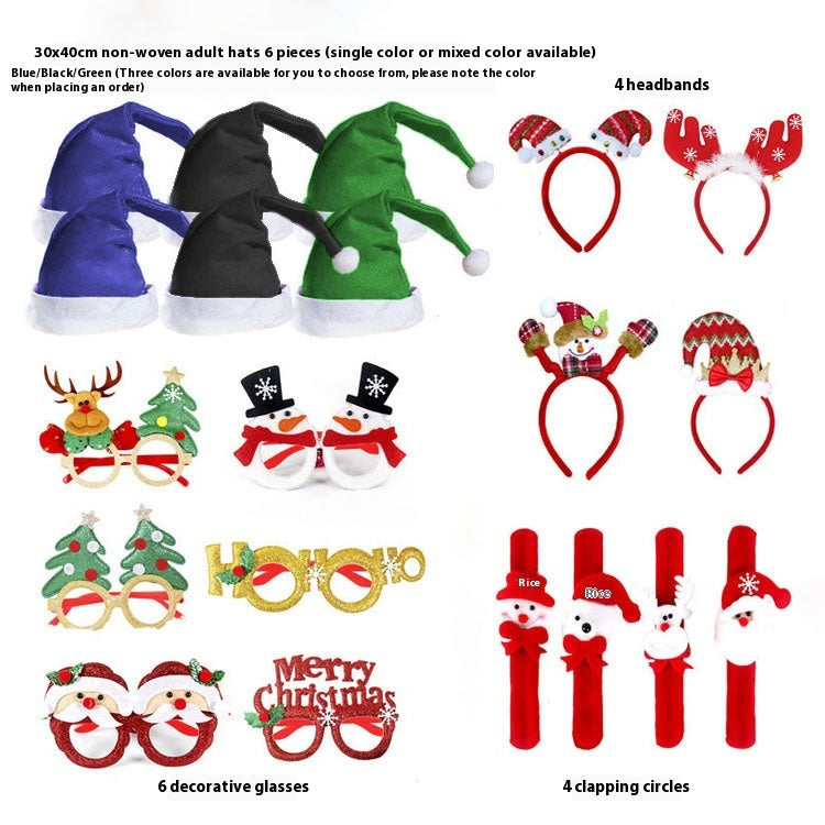 Christmas Party Glasses & Hat Set