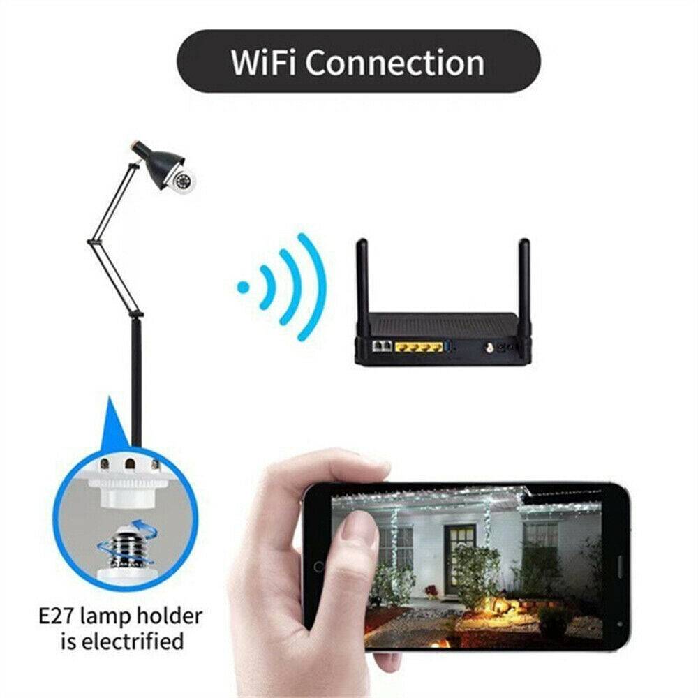 1080p Wi-Fi Light Bulb Security Camera