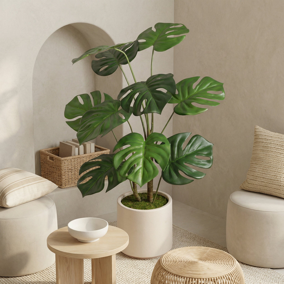 Artificial Monstera Plants (2 pcs)