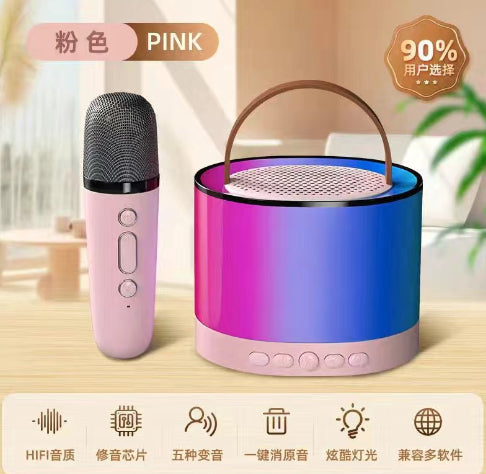 RGB Karaoke Speaker with Microphones