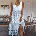 Plus-Size Boho Tiered Maxi Sundress