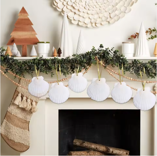 Hanging Scallop Shells for Crafts (24 pcs)