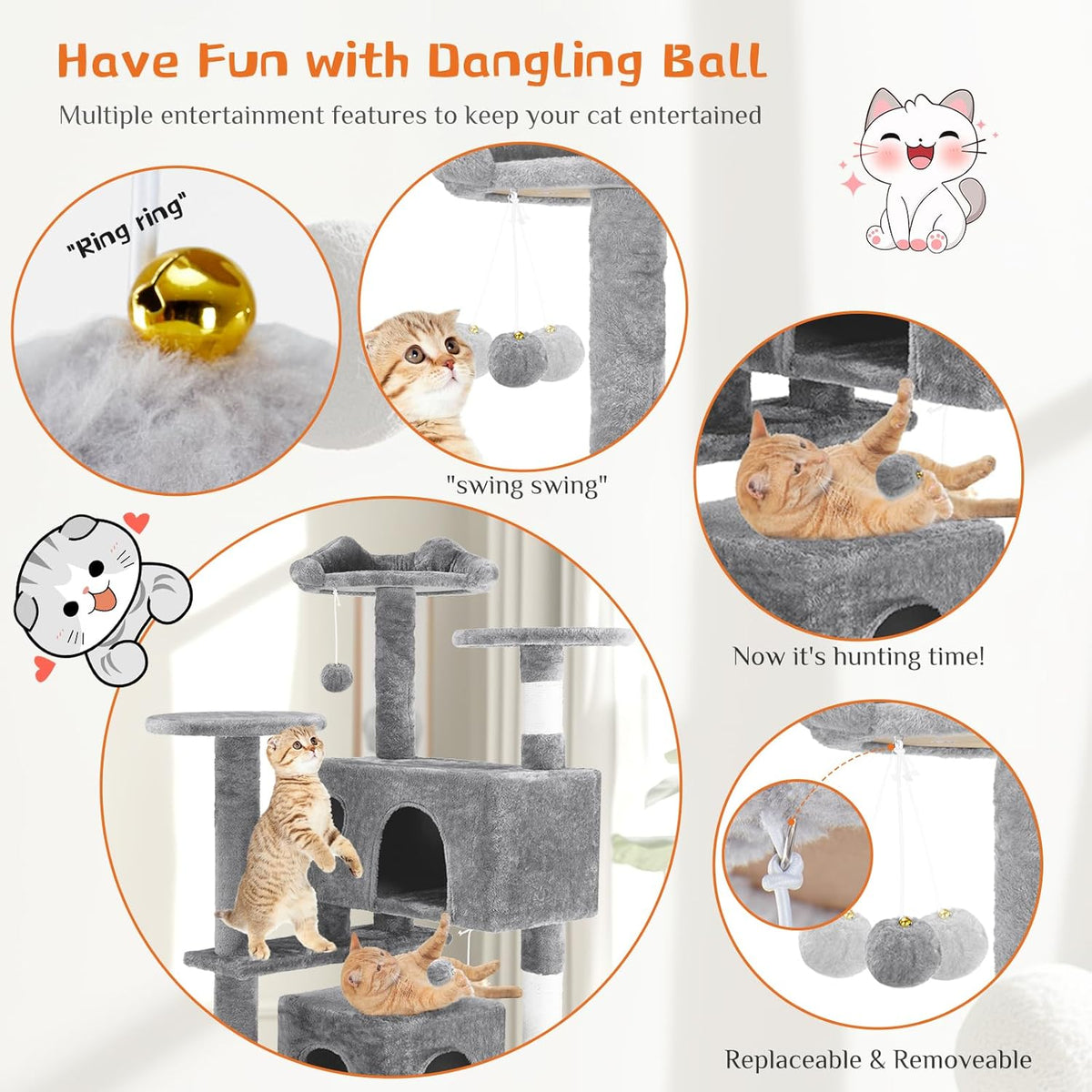 54-Inch Multi-Level Cat Tree