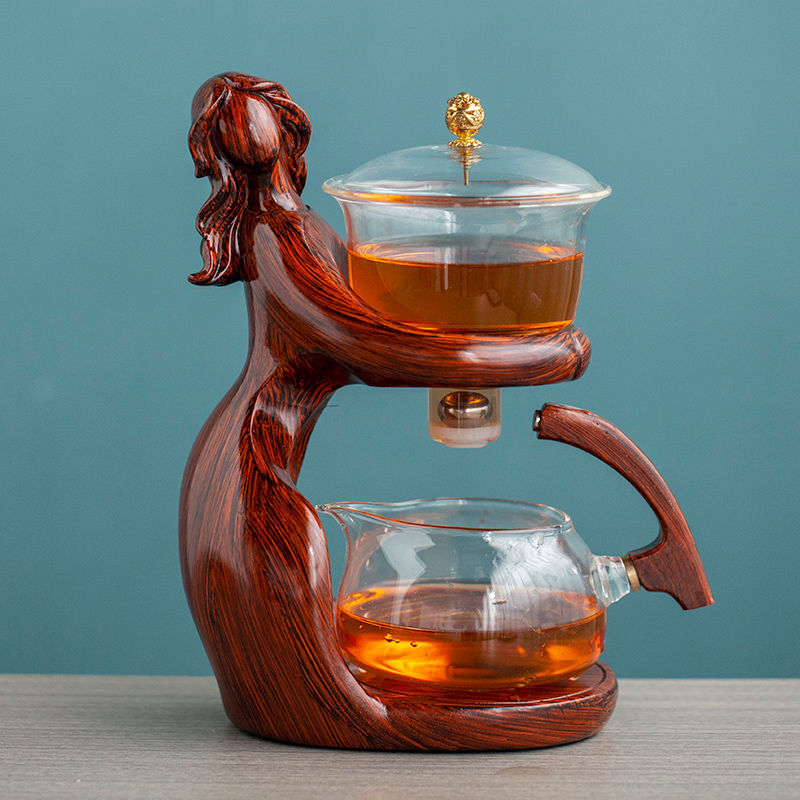Lady Figure Glass Tea Infuser Set