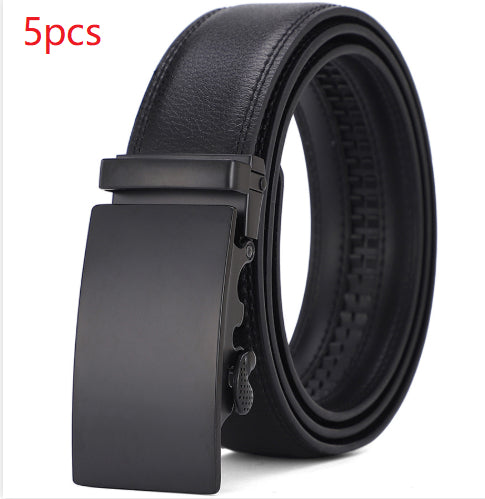 Men's Leather Belt with Automatic Buckle