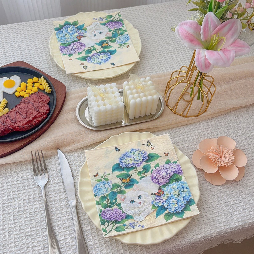 Kitten Print Party Napkins