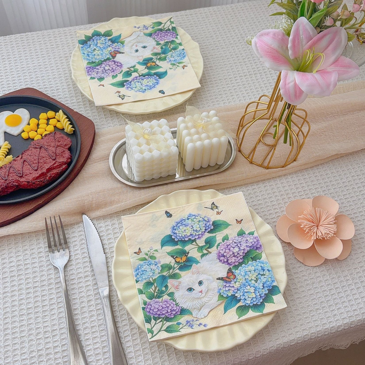 Kitten Print Party Napkins
