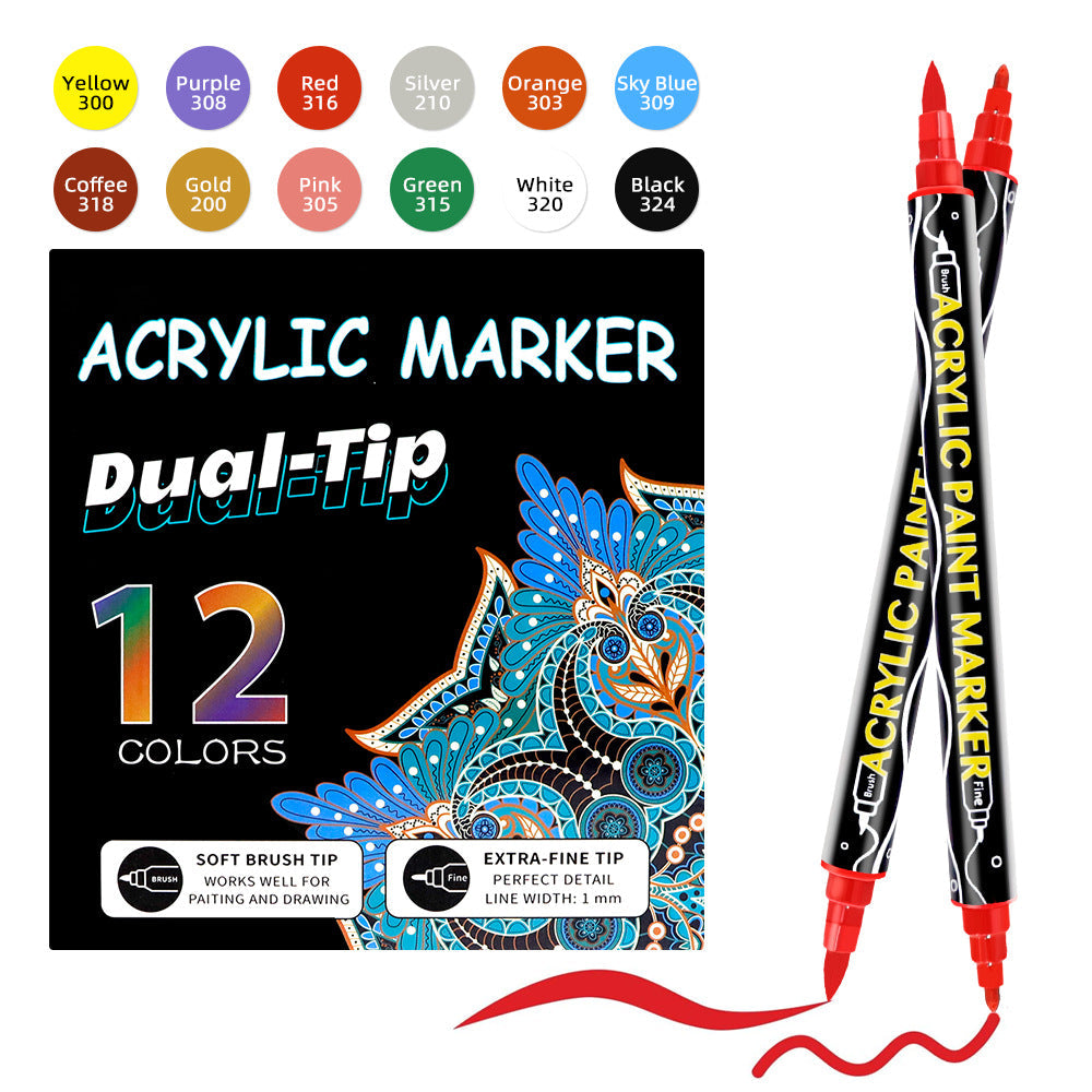 Dual-Tip Acrylic Paint Markers