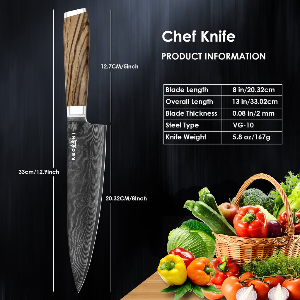 8-Inch Damascus Steel Chef's Knife