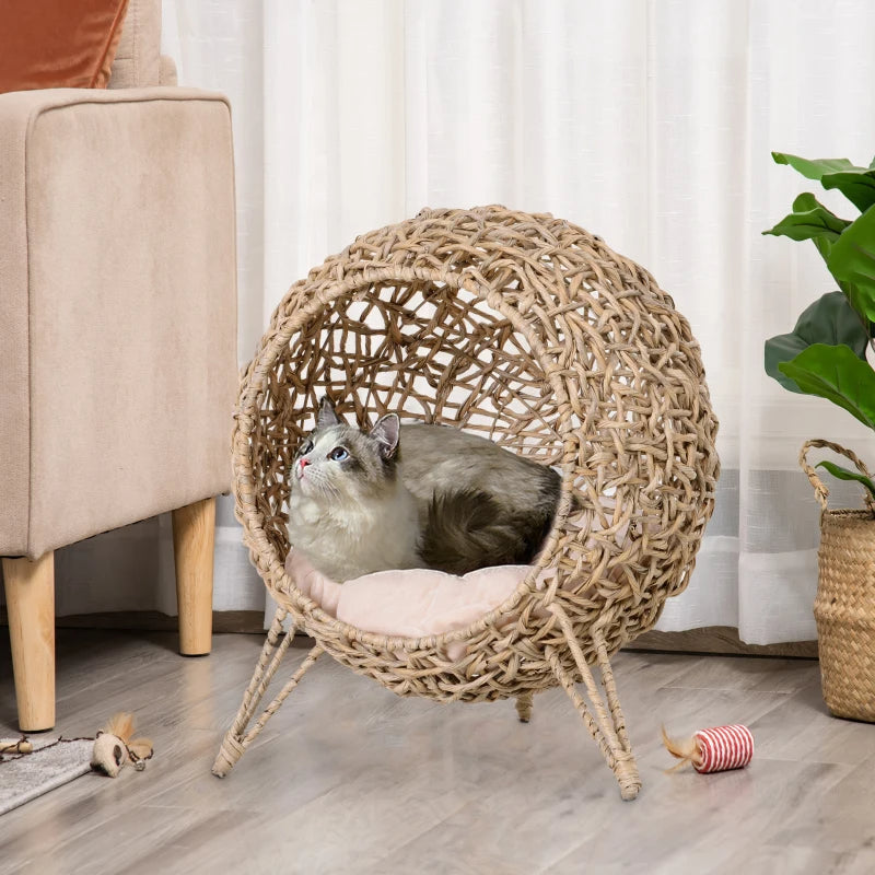 Woven Banana Leaf Cat Bed