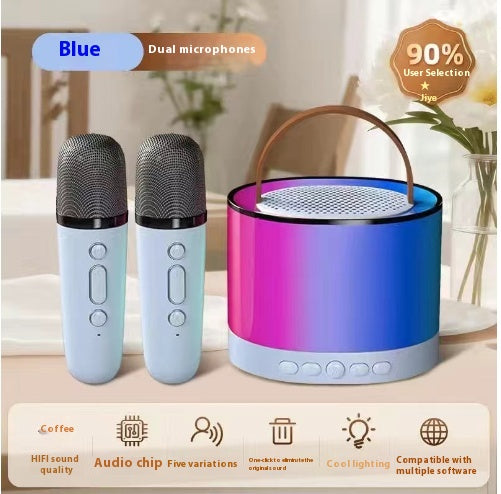 RGB Karaoke Speaker with Microphones