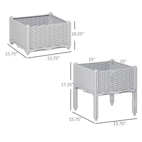 Raised Garden Beds with Legs (2-Pack)
