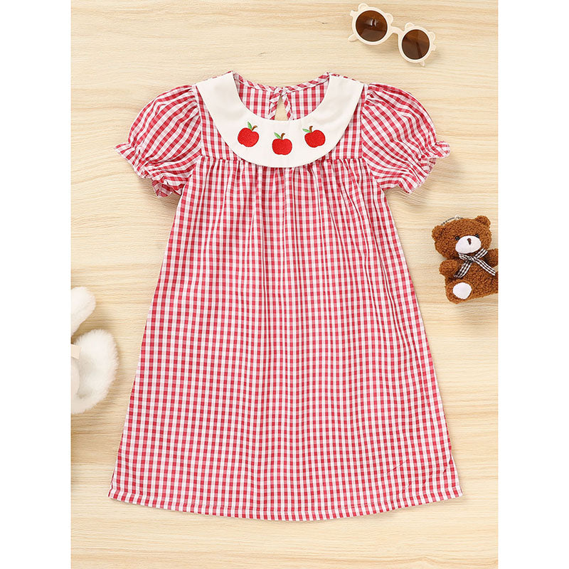 Toddler Plaid Smocked School Dress