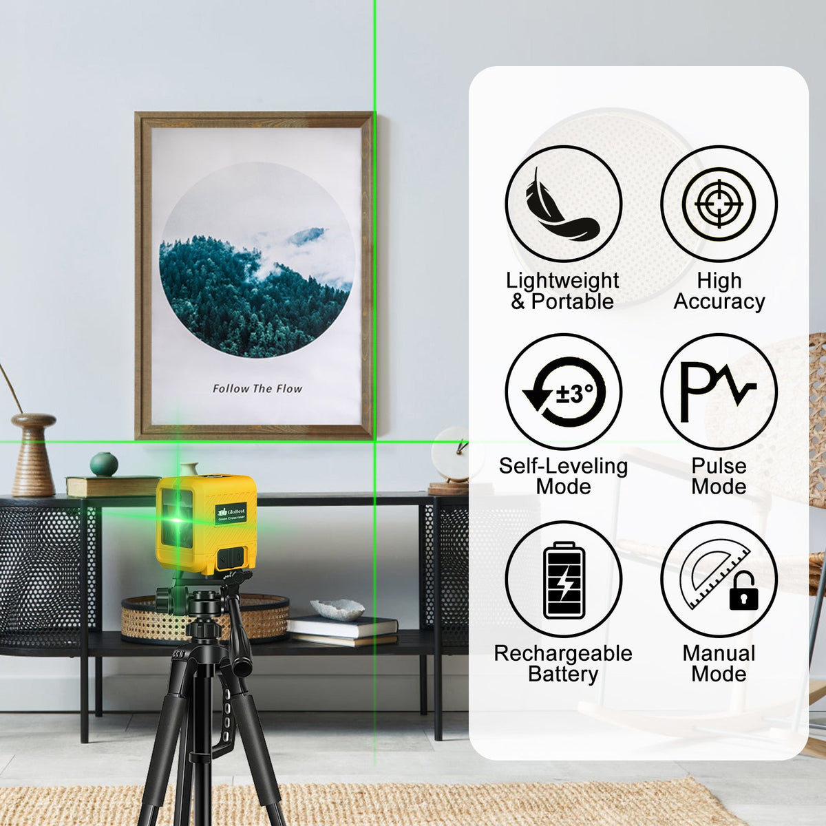 Self-Leveling Green Cross-Line Laser Level