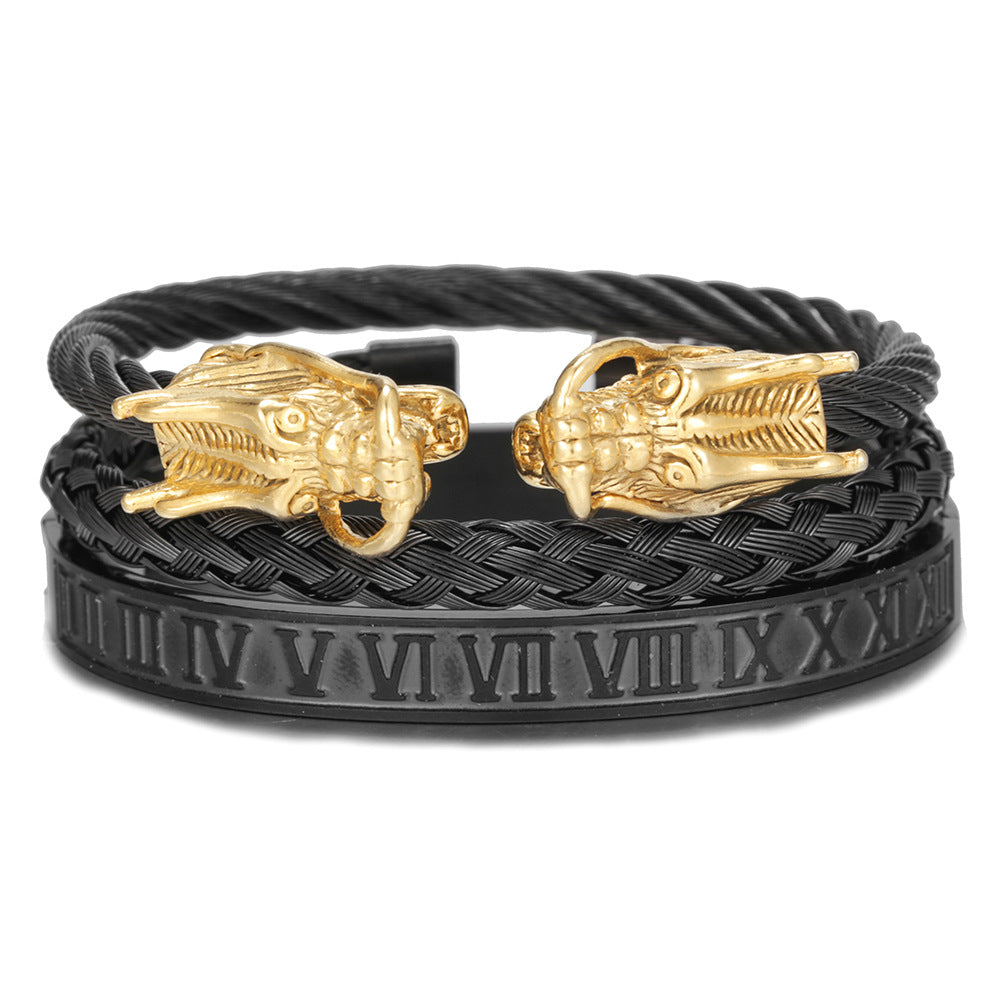 Roman Numeral Bangle Set