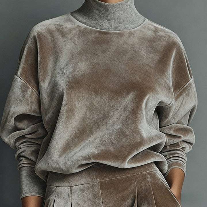 High-Neck Zip Tracksuit Set