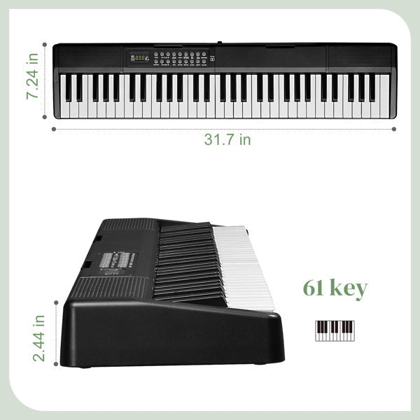 Foldable 61-Key Digital Piano
