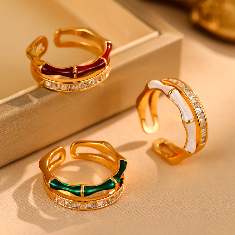 Bamboo-Joint Open Ring